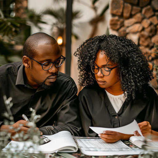 Couple's budget planning session