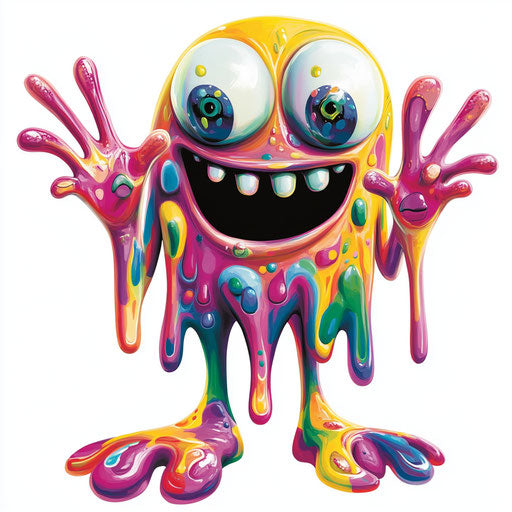 Humorous caricature of a drip caricature clipart with human characteristics