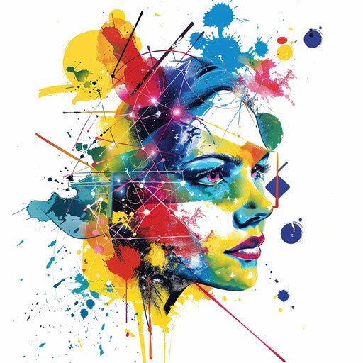 Abstract Virgo constellation tattoo sketch