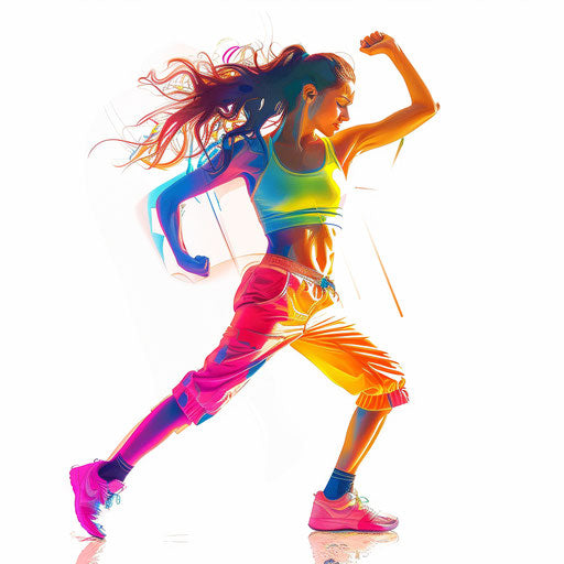 Zumba clipart in photo realistic style on flat white background