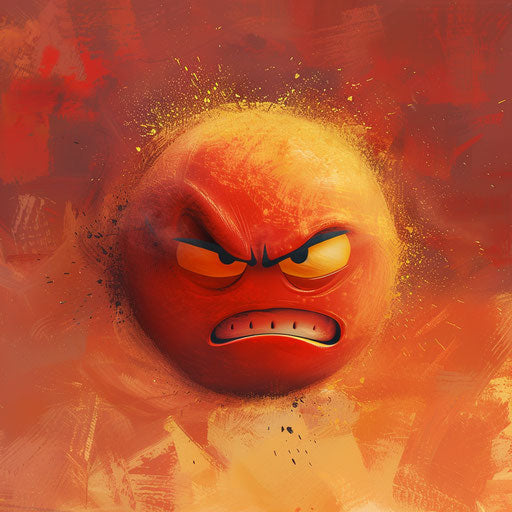 Emotional sensitivity, angry face, red face, yellow face