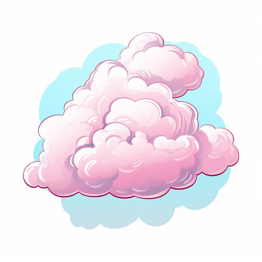 Cloud clipart in the style of Chiaroscuro Art, on a white background