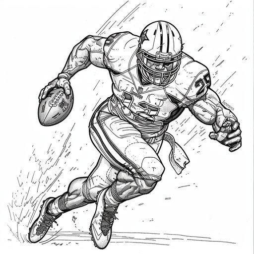 Football Player Coloring Page - Unique Pages to Color