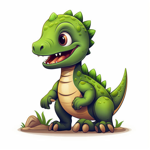 Dino clipart in the style of Chiaroscuro Art, on white background