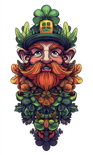 St. Patrick's Day Leprechaun on white background, vector art
