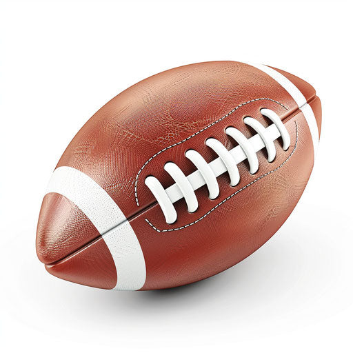 Realistic football clipart on flat white background