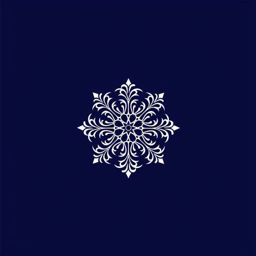 Detailed snowflake pattern with space for a name