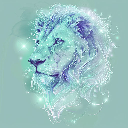 Ethereal tattoo sketch of Leo constellation