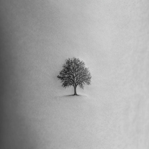 Cool small tattoo sketch for men with black tree