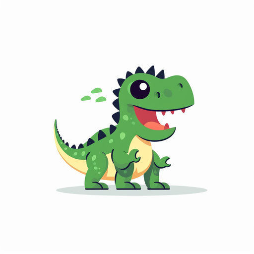 Minimalist style t rex clipart on white background