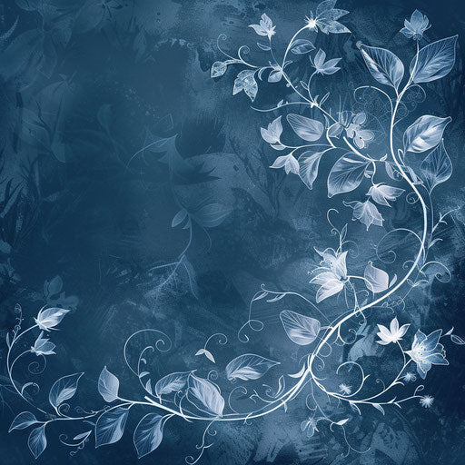 Realistic wedding card on flat indigo background