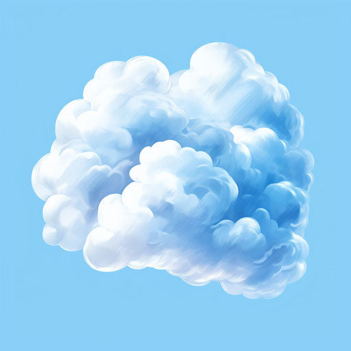 Cloud PNG clipart in the style of Oil painting