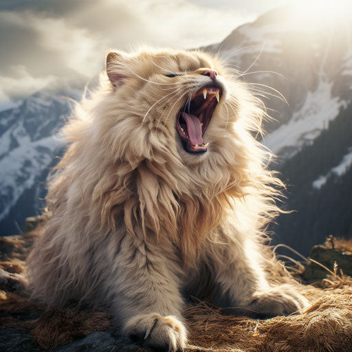 Himalayan cat meowing