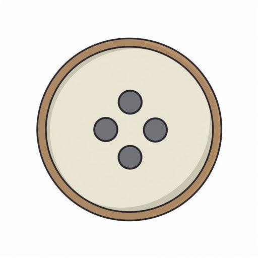 Minimalist style button clipart on white background