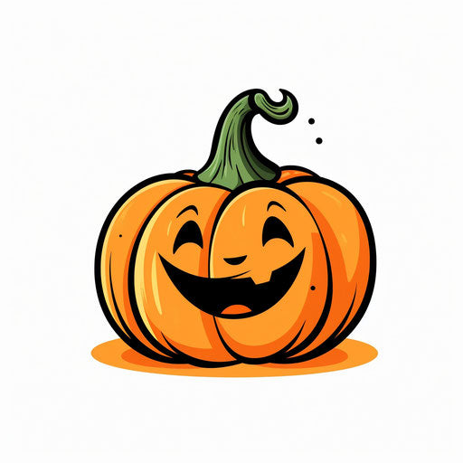 Halloween pumpkin clipart in Minimalist style, on a white background