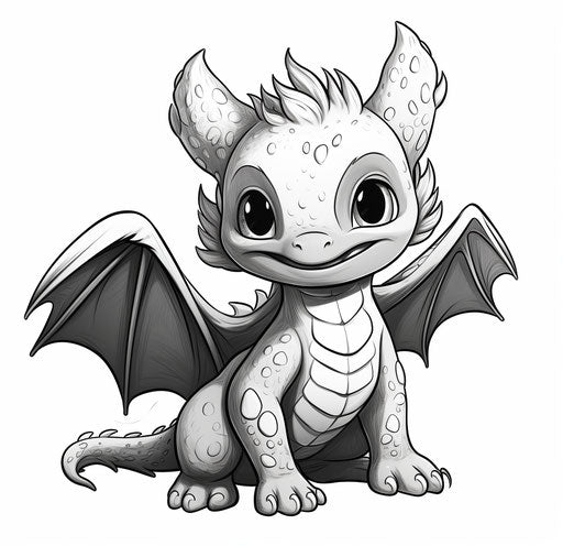 Toothless dragon coloring pages