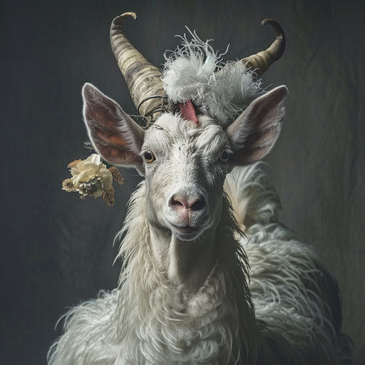 Farm animals with regal poses