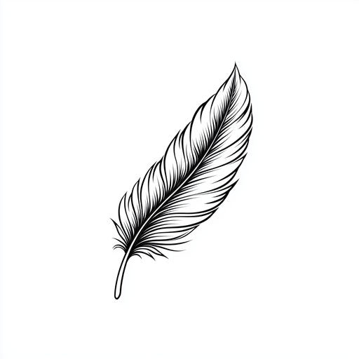 Flat tattoo sketch mama feather lightness care on white