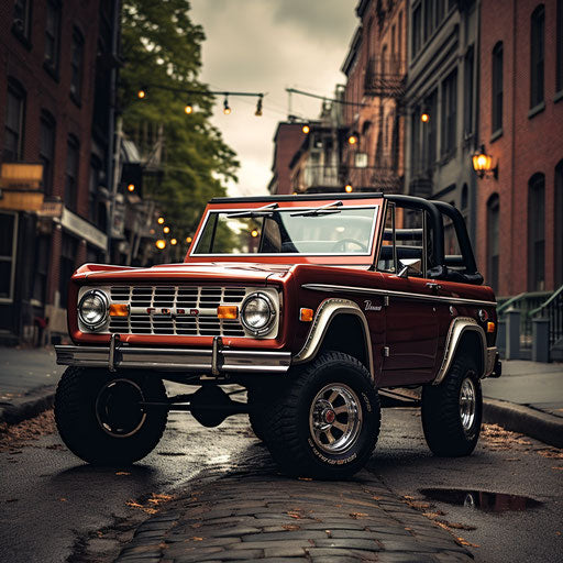 Classic Ford Bronco Sport convertible with the top down