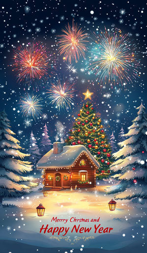 Snowy and Festive Christmas Scene