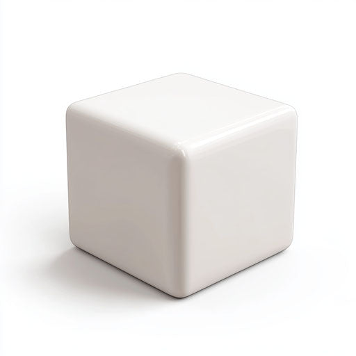3D cube on white background, isolated clipart
