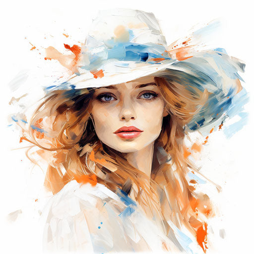 Impressionistic magazine clipart on white background