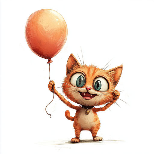 Dynamic Cat Caricature Clipart for Dynamic Presentations