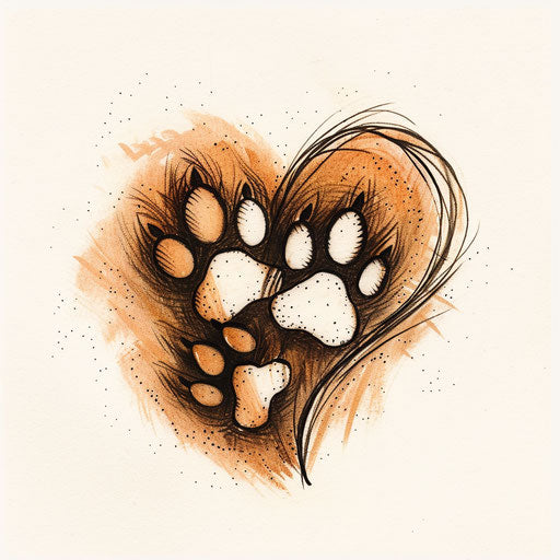 Three dots turned into heartwarming paw prints