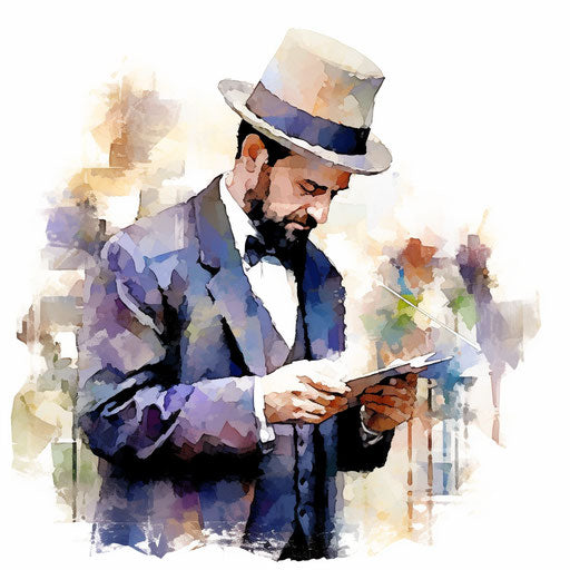 Newspaper illustration in the style of Impressionistic Art