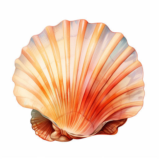 Seashell in the style of oil painting