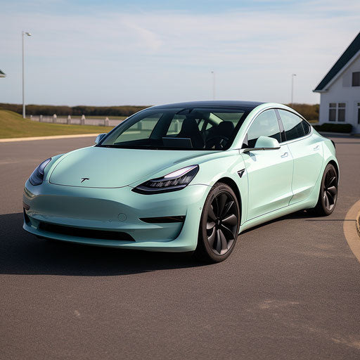 Electric car Seafoam blue