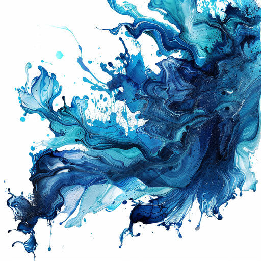 Dynamic abstract water tattoo artwork inspired by water's fluidity