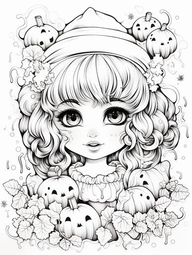 Free printable coloring pages, kawaii style, applecore, melting