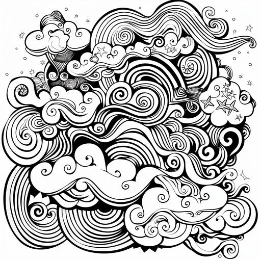 Intricate patterns on a cloud