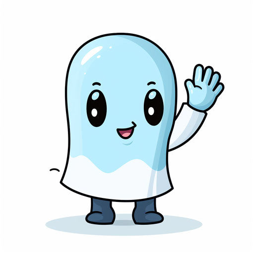 Goodbye clipart in the Minimalist style, on white background