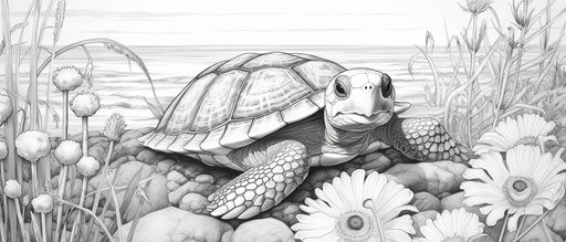 Turtle coloring page by Dover International