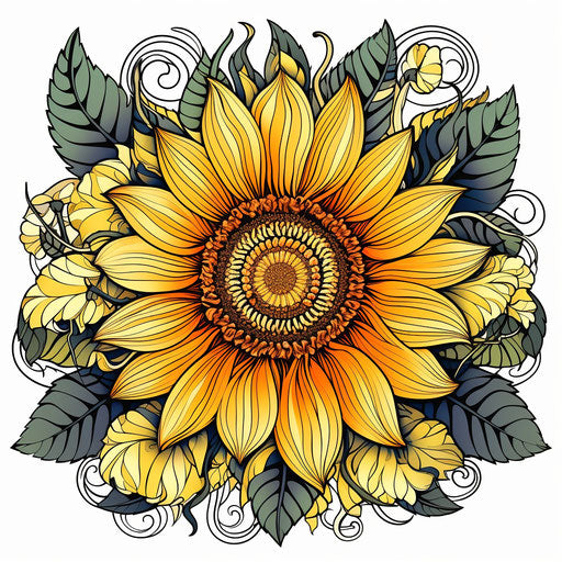 Sunflower coloring page