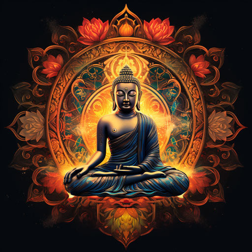 Buddha Sketch | Wallpaper, illustration, art, digitally enhanced, white background, contrasting lights and darks, tattoo, hand-coloring, innovative techniques, religious iconography