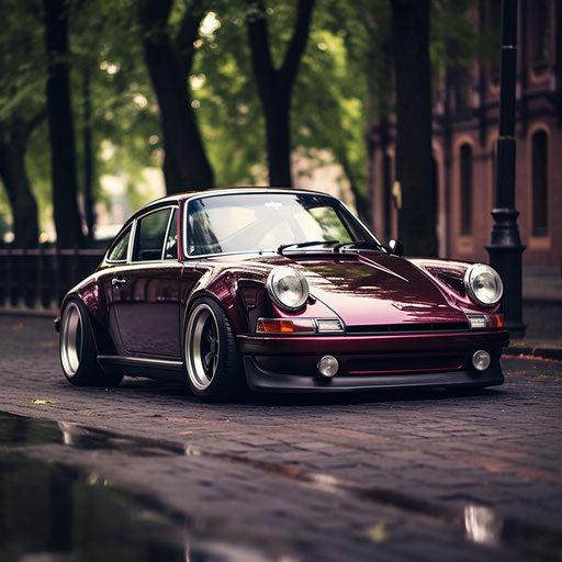 Classic Burgandy Porsche 911 Carrera
