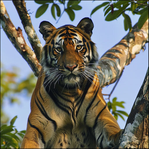 The elegance of a Sunda tiger in the rainforest