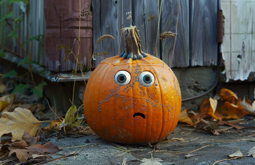 Pumpkin with eyes for Halloween, zuckerpunk style, silvestro lega, subtle 17:11