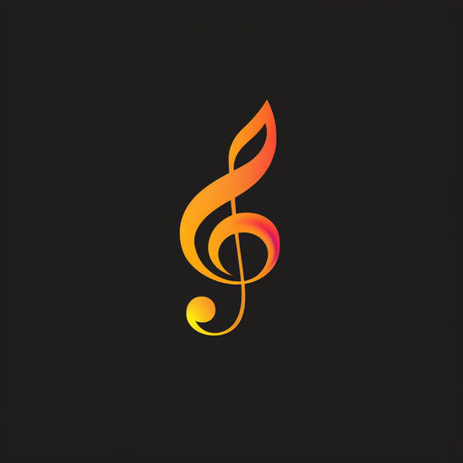 Dynamic music logo with high contrast and powerful design
