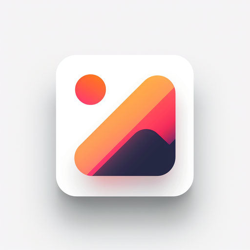 Minimalist app logo with clean lines and white background