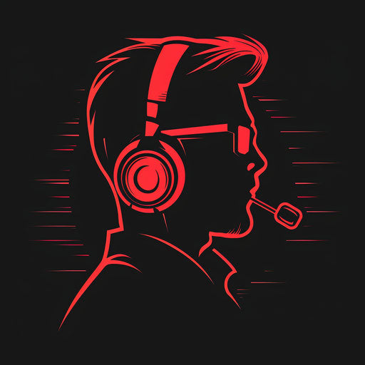 Dynamic podcast logo with powerful design and high contrast