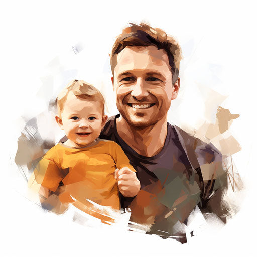 Father illustration in the style of oil painting