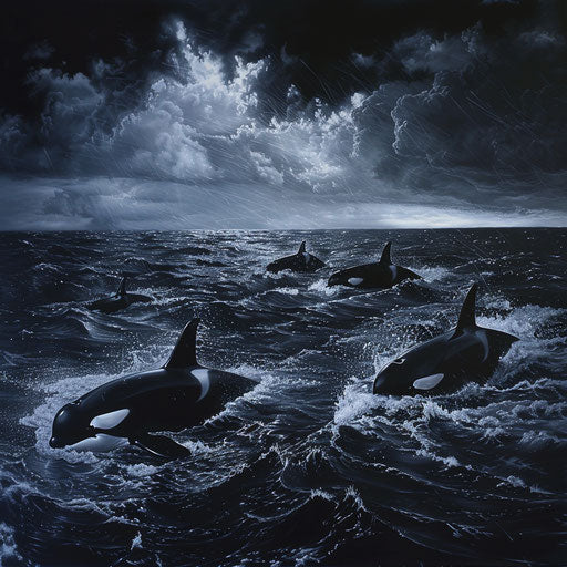 Dynamic contrast: storm above, serenity below