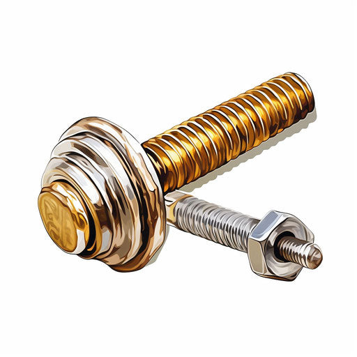 Screw clipart in the style of Oil painting