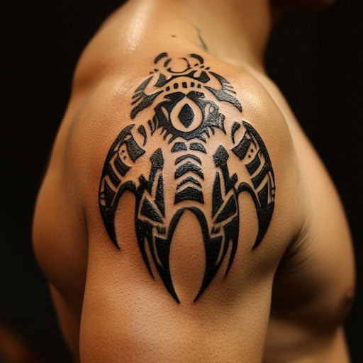 Tribal tattoos for men with a bold bear claw on the shoulder