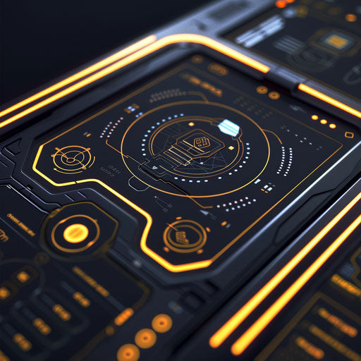 High-tech gadget interface for tech enthusiasts