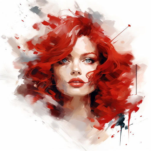 Turning red clipart in the style of Oil painting, on a white background